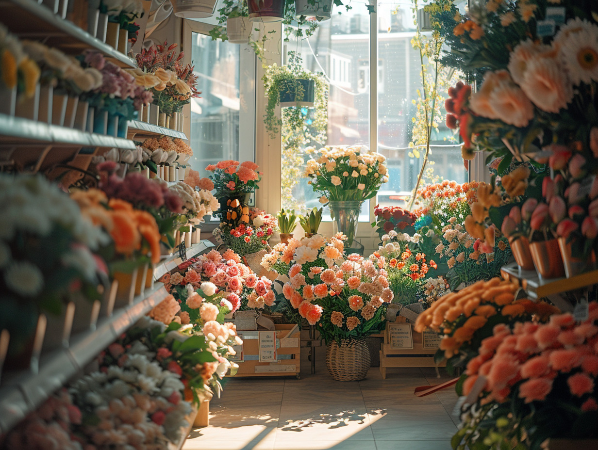 fleurs marché
