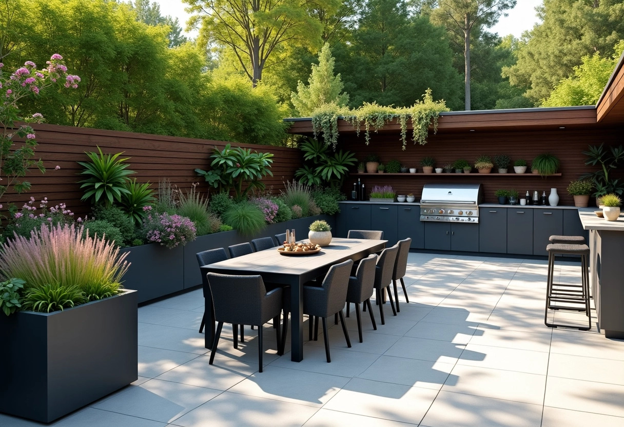 ral 7016 gris anthracite  aménagement extérieur