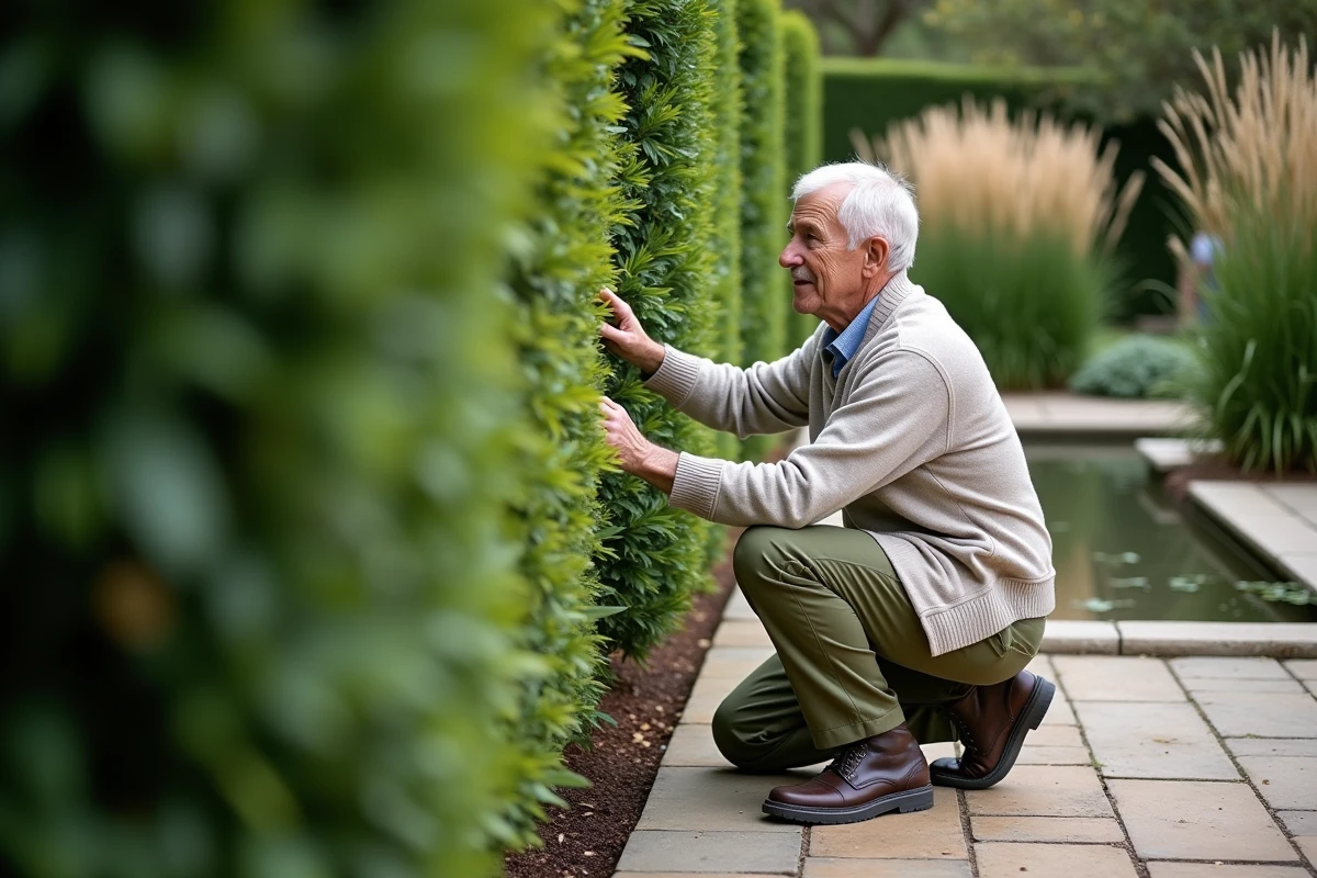 Homme âgé en tenue décontractée près d